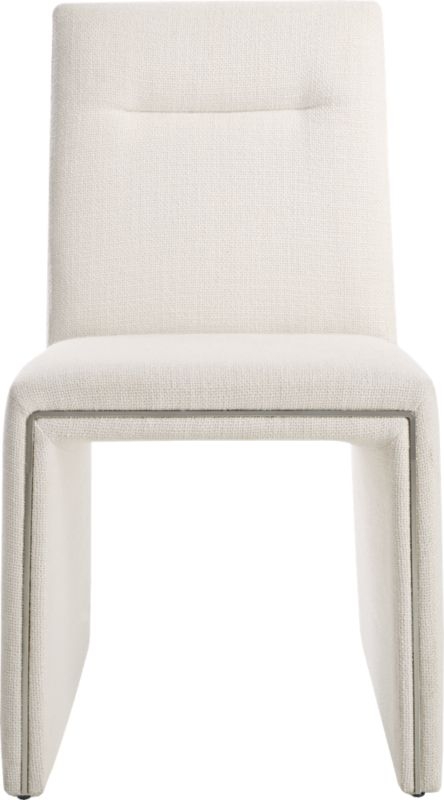 Silver Lining White Armless Dining Chair - Image 2