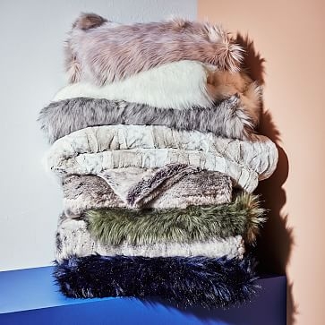 Faux Fur Arctic Throw, White, 50"x70" - Image 1