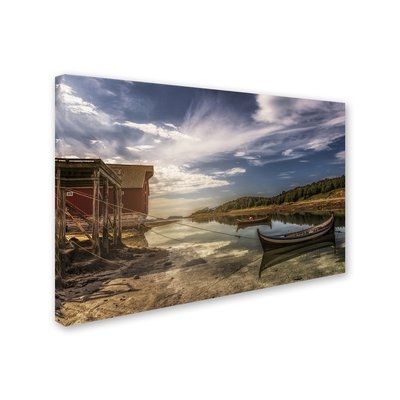 'Anchored Boats' Photographic Print on Wrapped Canvas - Image 0