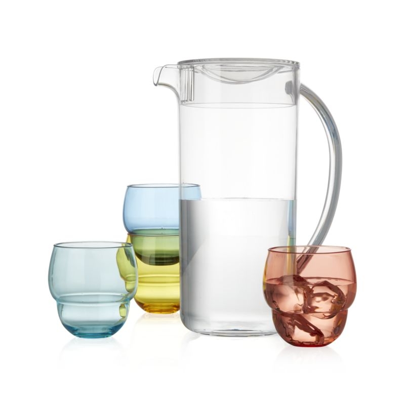Pitcher with 4 Bubble Tumblers - Image 1
