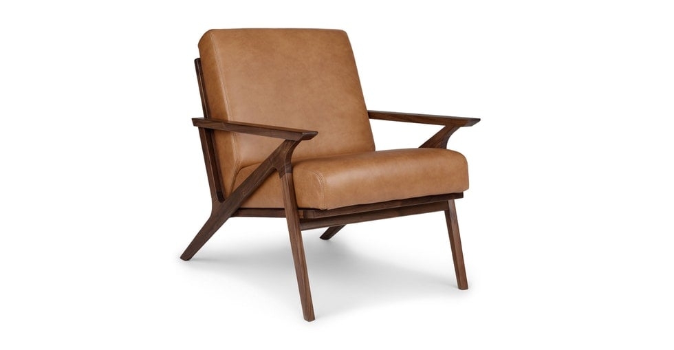 Otio Toscana Tan Walnut Lounge Chair - Image 0