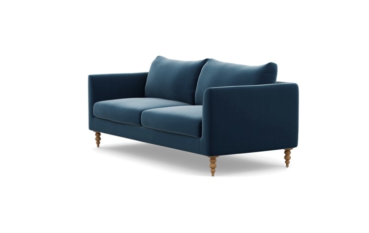 Owens Sofa with Sapphire Fabric and Natural Oak legs - Image 4
