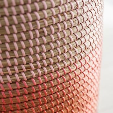 Woven Seagrass Storage Catchall, Blush Ombre - Image 3