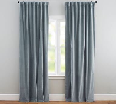 Velvet Twill Drape, 50 x 96", Chateau Blue - Image 4