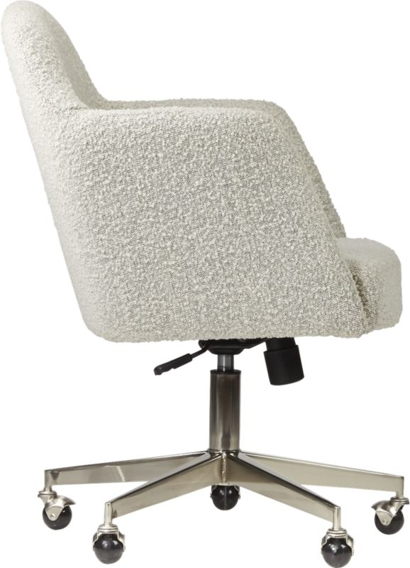 Miles Grey Boucle Office Chair - Image 4