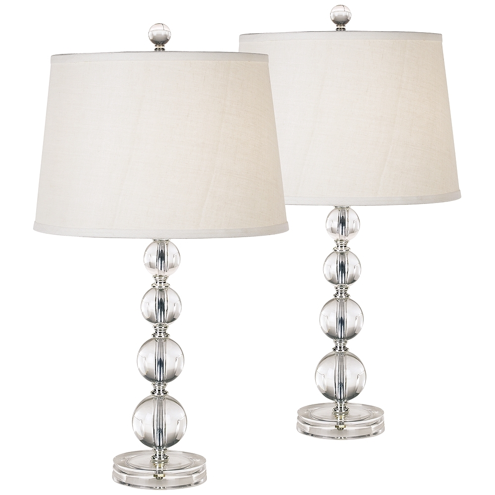 Herminie Stacked Ball Acrylic Table Lamp Set of 2 - Style # 17P76 - Image 0