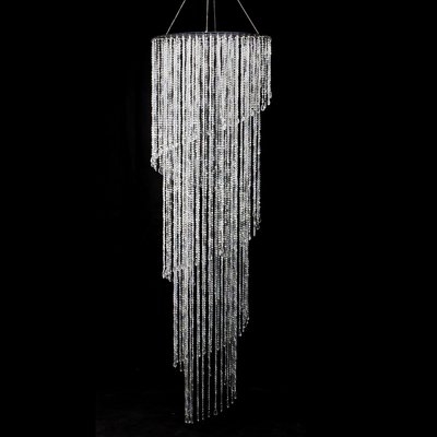 Binns Iridescent Diamond Cut Bead Spiral Crystal Chandelier - Image 0