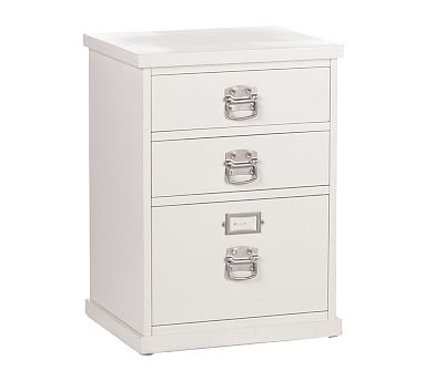 Bedford 20.5" 3-Drawer File Cabinet, Antique White - Image 0