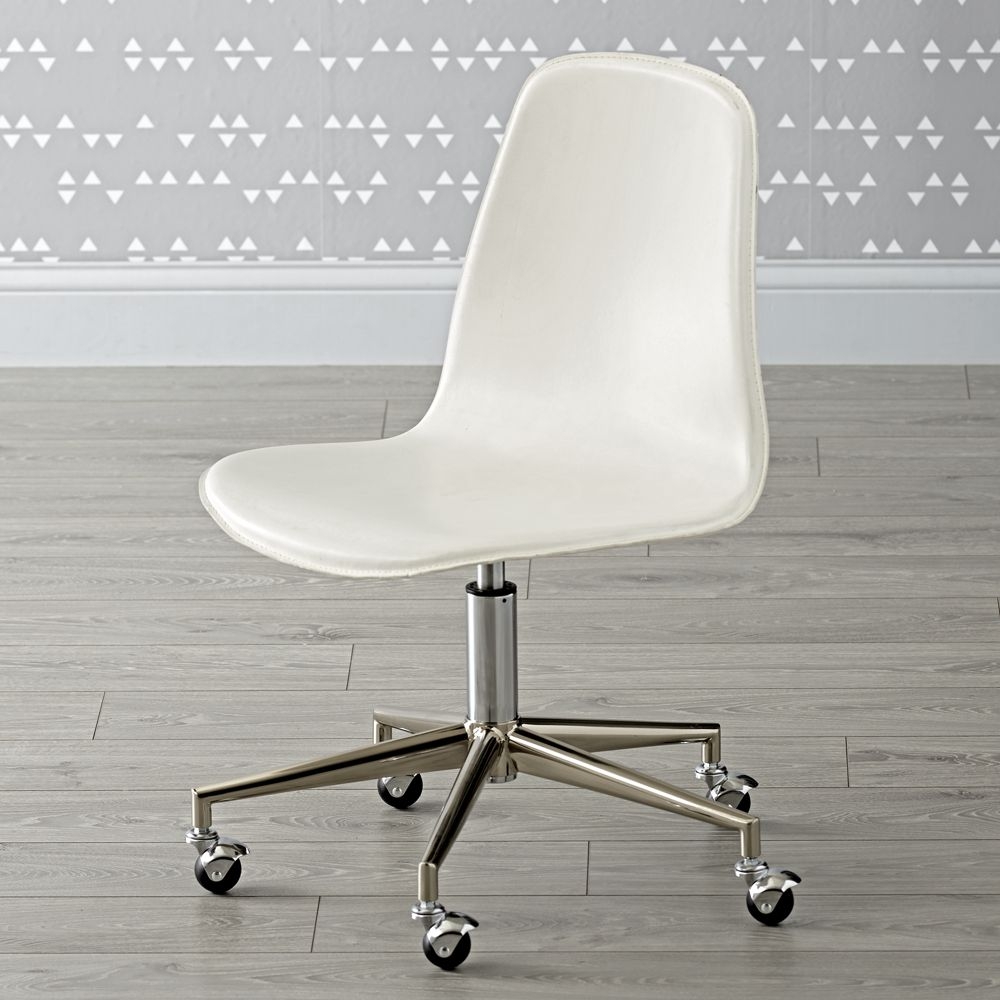 Kids Class Act White and Silver Desk Chair - Image 0