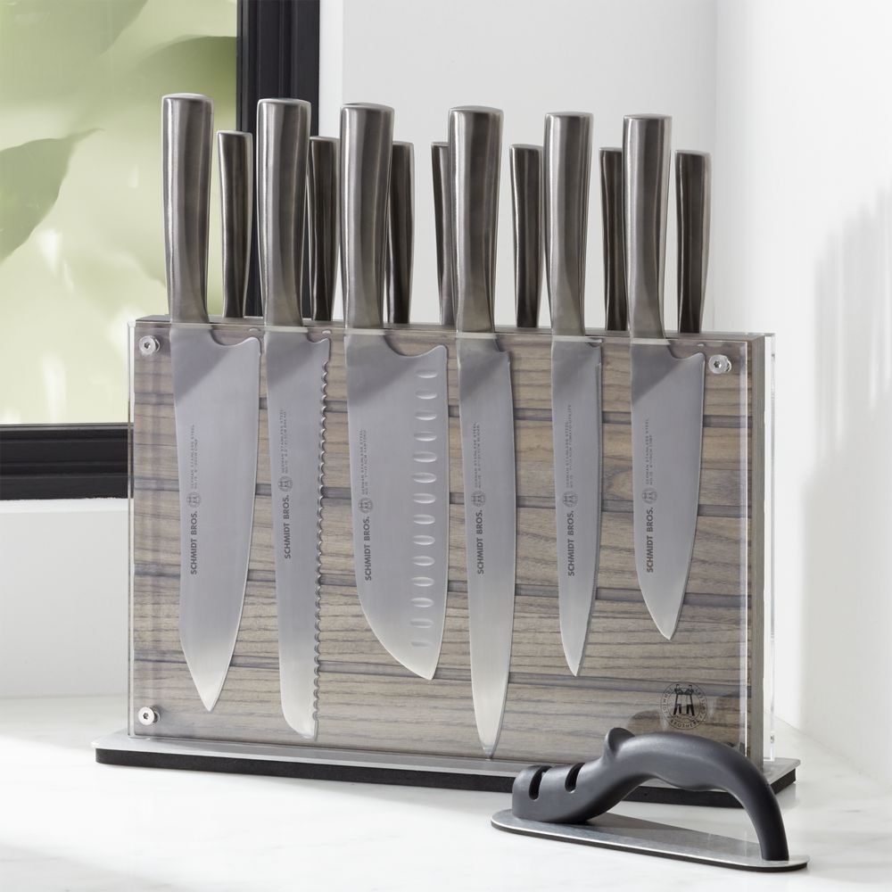 Schmidt Brothers ® Grey Shiplap 15-Piece Knife Set - Image 0