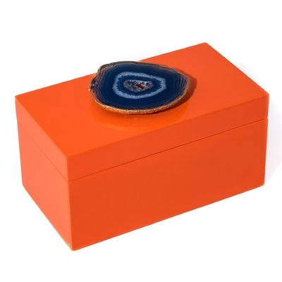 Lacquer accesory box - Blue agate - Image 0