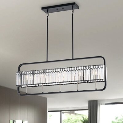 Peraza Linear Crystal 5-Light Rectangle Chandelier - Image 0