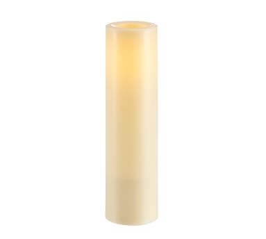 Standard Flameless Outdoor Pillar Candle, 3.25"x12" - Ivory - Image 0