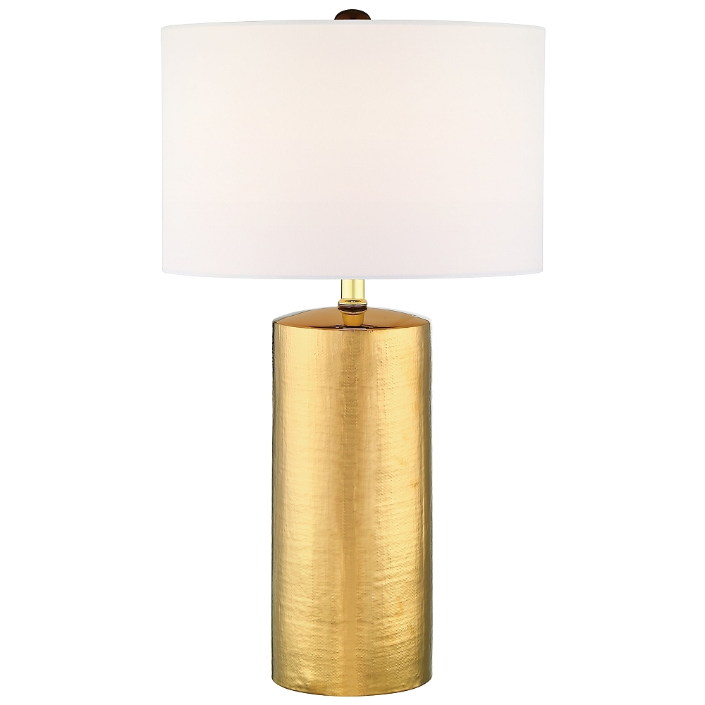 Lite Source Jacoby Gold Ceramic Column Table Lamp - Style # 69R31 - Image 0