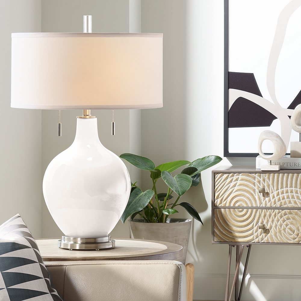 Smart White Toby Table Lamp - Style # 30C58 - Image 0