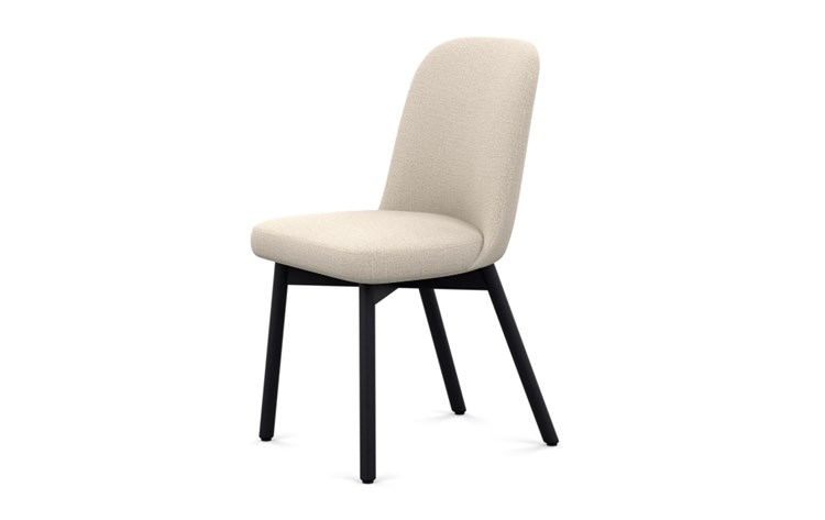 Dylan Dining Chair with Natural Fabric and Matte Black legs - Image 4