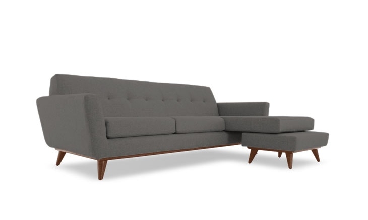 Gray Hughes Mid Century Modern Reversible Sectional - Bentley Pewter - Mocha - Not included - Image 0