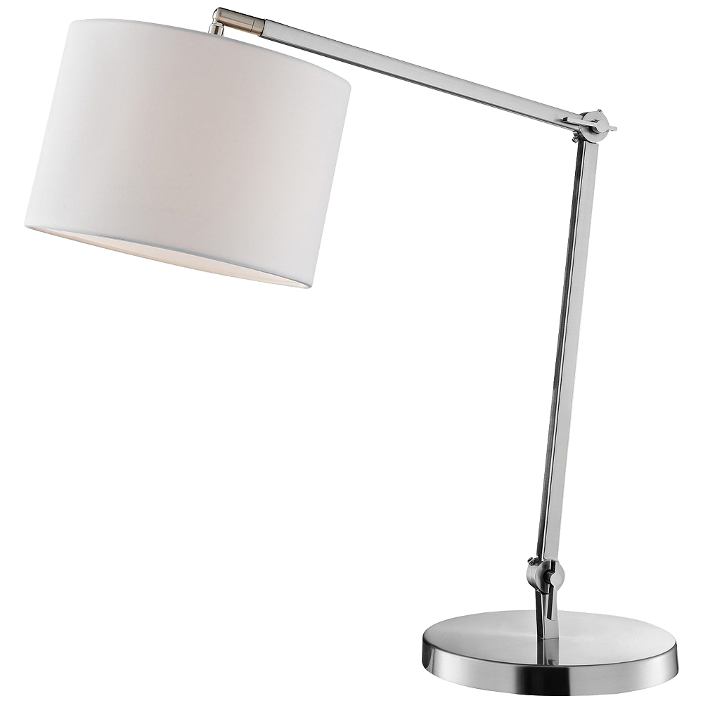 Lite Source Lark Brushed Nickel Desk Lamp - Style # 42C60 - Image 0