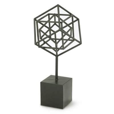 Nested Cubes Sculpture on Stand (Set of 2) - Image 0