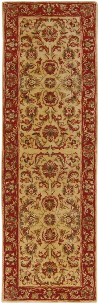 Ancient Treasures Red Indoor 2'6" x 8' Handmade Rug - Image 1