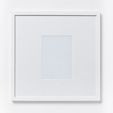 Gallery Frame, 4"x 6" (17" x 17" without mat), White Lacquer - Image 0