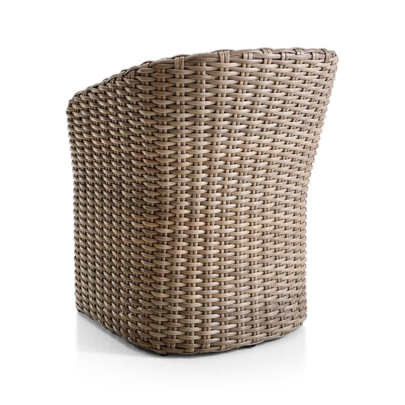 Abaco Resin Wicker Outdoor Dining Chair with Graphite Sunbrella ® Cushion - Image 4