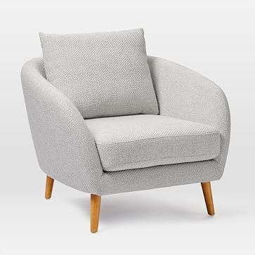 Hanna Chair, Chunky Melange, Frost Gray, Almond - Image 0