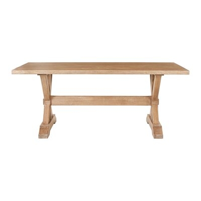 Farmhouse Trestle Solid Wood Dining Table - Image 0