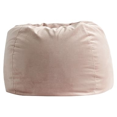 Lustre Velvet Beanbag Slipcover, Large, Dusty Blush - Image 0
