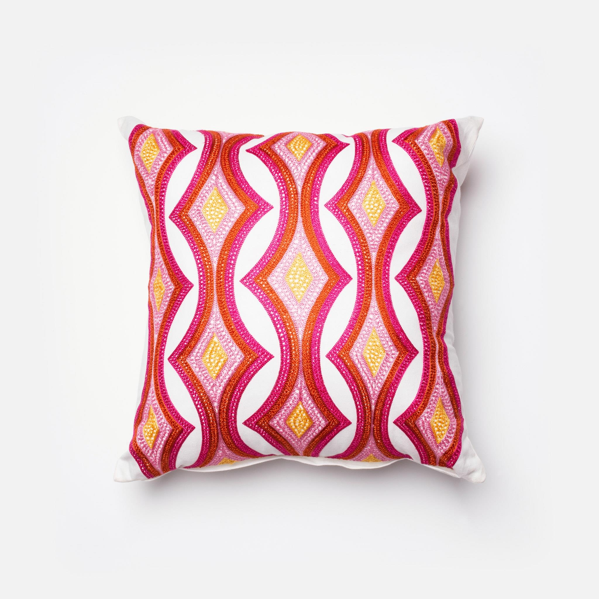 PILLOWS - PINK / MULTI - 18" X 18" Cover w/Down - Image 0