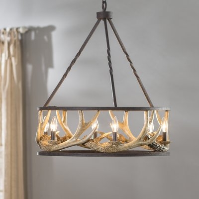 Los Angeles Antler 6-Light Candle-Style Chandelier - Image 0