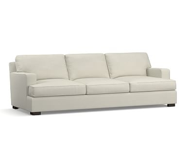 Townsend Square Arm Upholstered Grand Sofa 100.5", Polyester Wrapped Cushions, Premium Performance Basketweave Pebble - Image 0