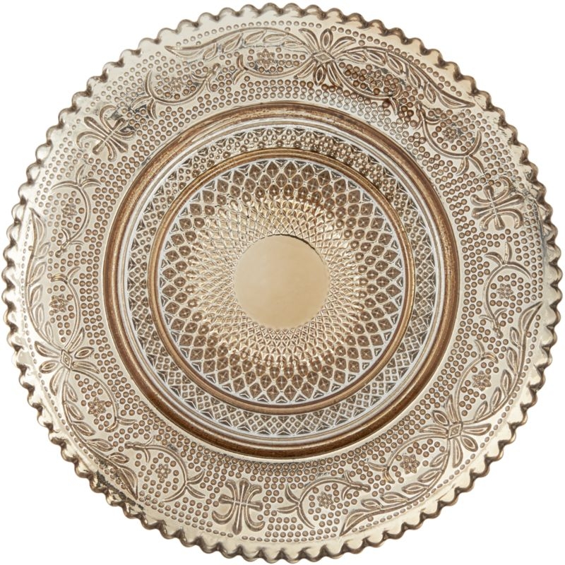 Devi Bronze Glass Appetizer Plate - Image 1