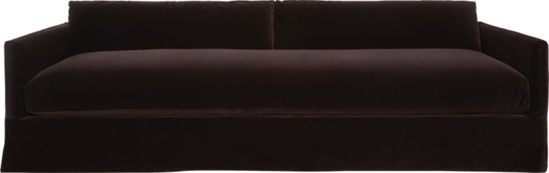 Delphine Mocha Velvet Slipcover Sofa - Image 2