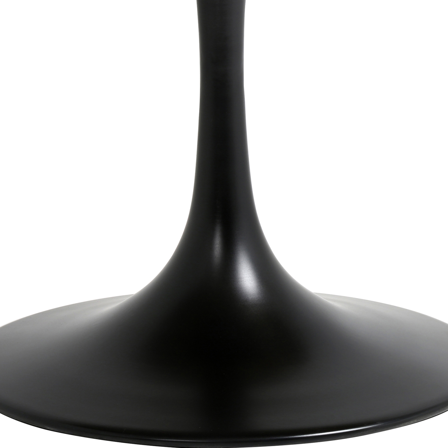 Perry Modern Round Dark Oak Top Black Tulip Pedestal Dining Table - 42"D - Image 4