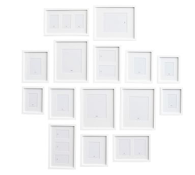 Gallery in a Box, Modern White Frames, Set of 15 - Image 0