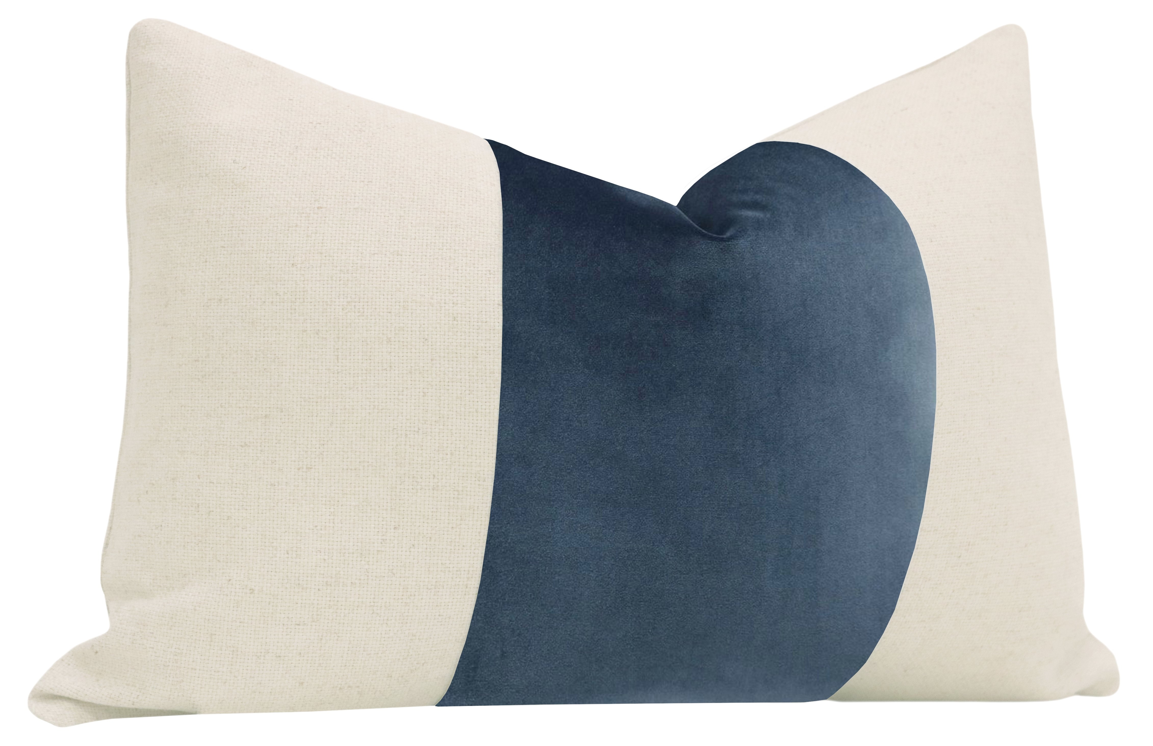 The Little Lumbar :: PANEL Signature Velvet //Prussian Blue - 12" X 18" (Insert Not Included, Cover Only) - Image 1