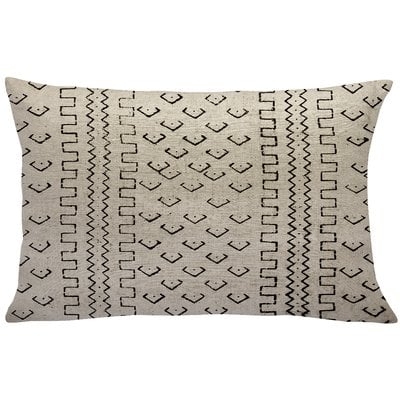 Waho Mud Cloth Linen Lumbar Pillow - Image 0