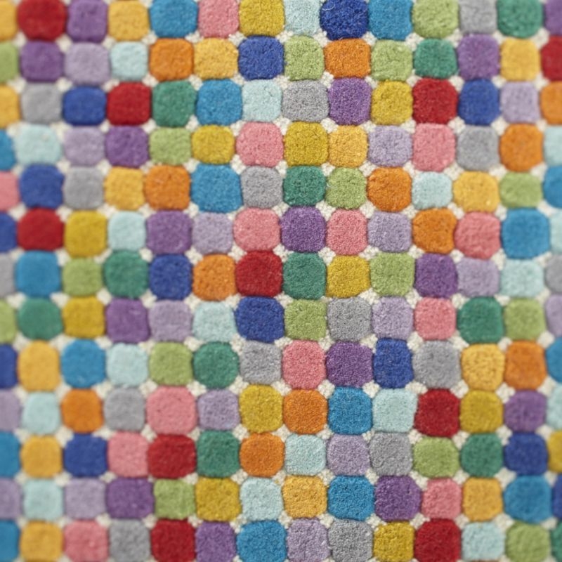 Hand-Tufted Rainbow Polka Dot Kids Colorful Rug 4x6 - Image 7