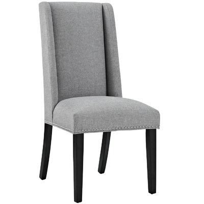 Florinda Wood Leg Upholstered Dining Chair / Light Gray - Image 0