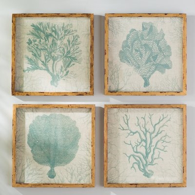 Coral' 4 Piece Picture Frame Print Set (in stock 11/23) - Image 0