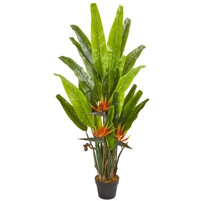 Bird of Paradise Artificial Foliage Plant in Planter - Image 0