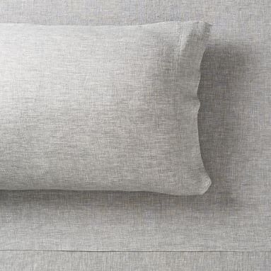 Belgian Linen Sheet Set, Full, Flagstone - Image 5