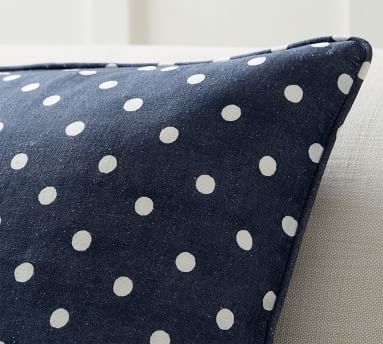 Caci Dot Pillow, Blue Multi, 20" - Image 3