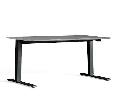 Humanscale(R) Sit-Stand Desk, Small, Black Base/Black Top - Image 1