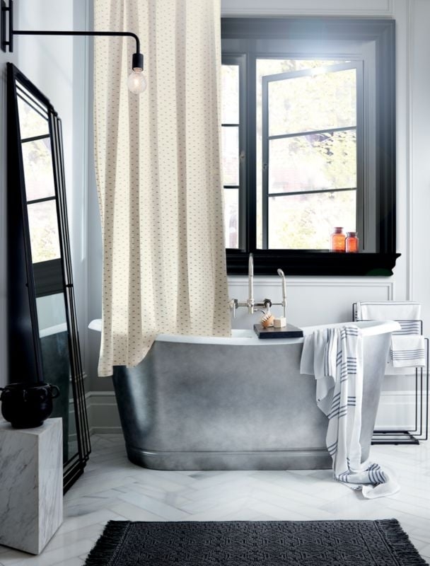 Live Edge Charred Teak Bath Caddy - Image 1