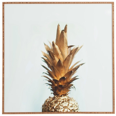 The Gold Pineapple' Framed Graphic Art by Chelsea Victoria - Picture Frame Photograph Print on Wood - Image 0