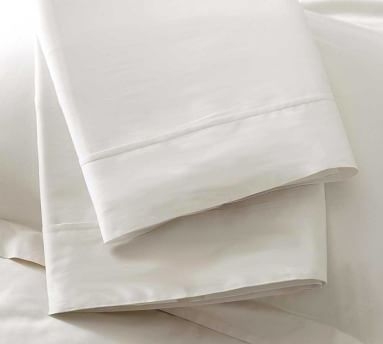Classic Essential 300-Thread-Count Sateen Sheet Set, Cal King, Ivory - Image 1