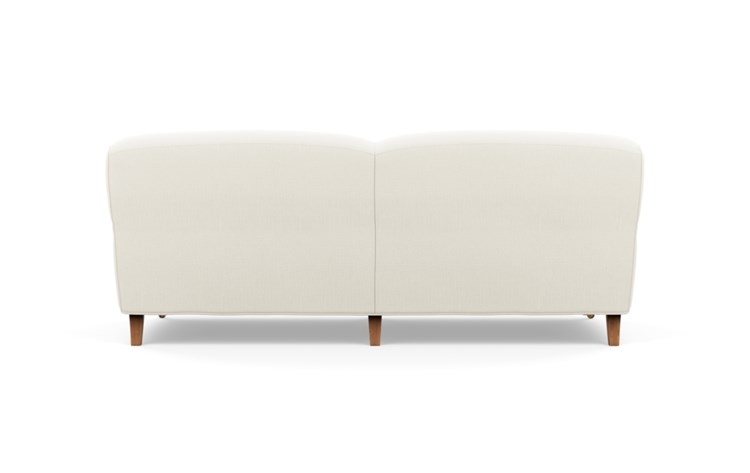 Rose by The Everygirl Sofa with White Ivory Fabric and Oiled Walnut with Brass Caster legs - Image 3