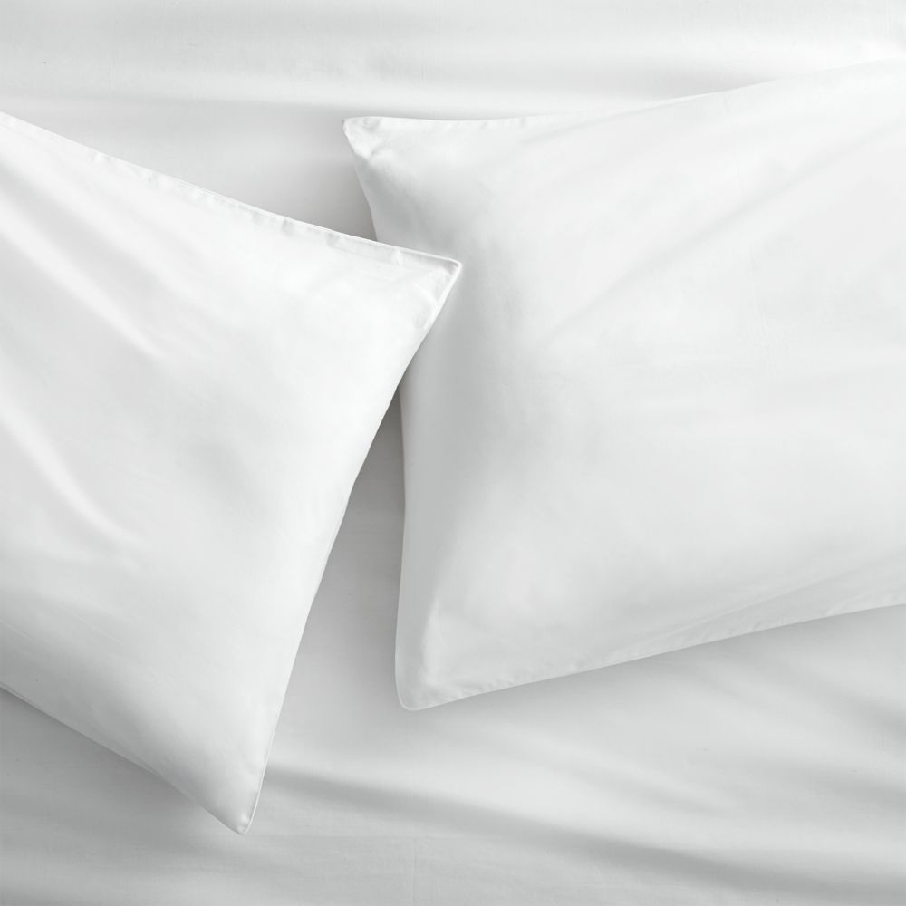 organic white percale king pillowcases set of 2 - Image 0